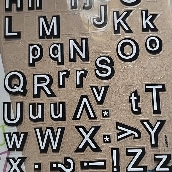 Alphabet stickers planner 2 packs seen colorful black a b c d black glitter red - Picture 12 of 15